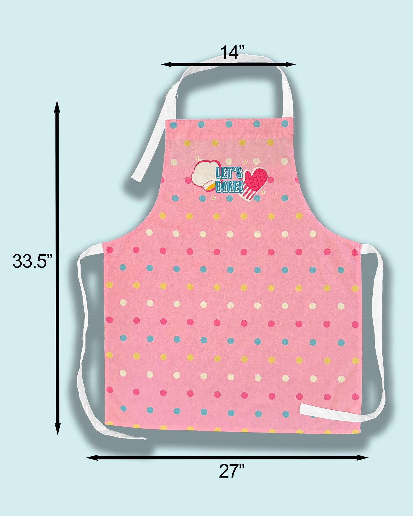 Let's Bake! Cooking Apron - Premium 100% cotton twill fabric